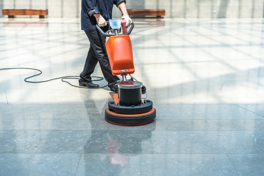 Commercial floor stripping by KRN Cleanscapes